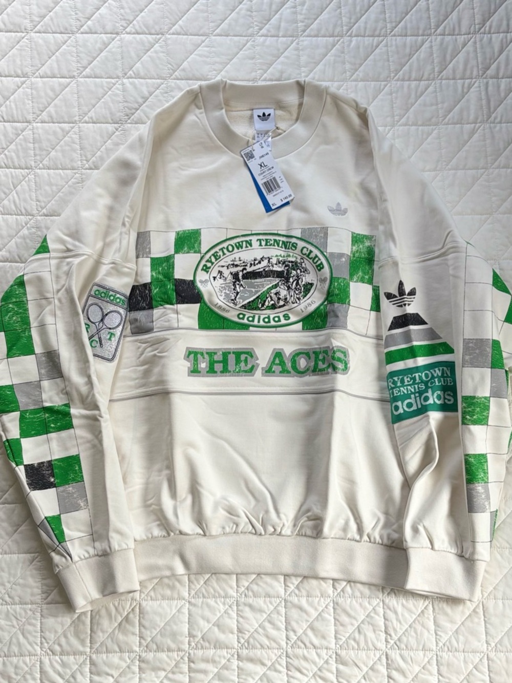 NWT Adidas Originals Ryetown Tennis Club Archive Court Sweatshirt XL
